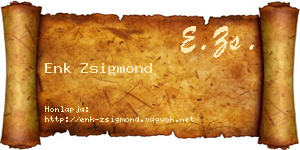 Enk Zsigmond névjegykártya